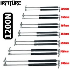 2x 30/35/40/45/50/55/60cm 가스 바 리프트 서포트 1200N 스프링 (공구함 RV 침대 자동차 문 창문 보트 버스용), 600mm