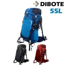 DIBOTE 迪伯特 55L 專業登山背包 輕量透氣 人體工學設計, 藍色, 藍色