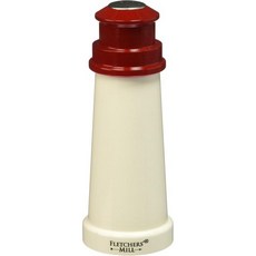 플레처스 밀 라이트하우스 페퍼 화이트 레드 6인치 조정 가능한 조대성 미세에서 미국산., White/Red_6 inch | Salt Shaker, 6 inch, Salt Shaker, 1개
