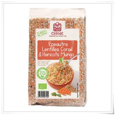CELNAT 셀낫 스펠트 산호 렌즈콩 녹두 믹스, 4개, 500g