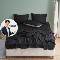지금 필요한 구스이불 Q블랙 샤이니 풍기인견 더크린 홑이불베개세트 K31872EA