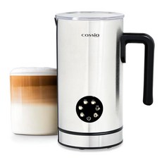 Cassia 5-in-1 기능이 있는 전기 우유 거품기 - 핫 & 콜드 폼 초콜릿 및 밀크 워머 - 550W 디지털 터치 스크린 컨트롤 160ML 거품 및 300ML 가열