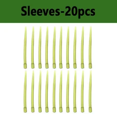 40mm/60mm/85mm 긴 엉킴 슬리브 헤어 리그 낚시 액세서리 잉어 회전 커넥터 터미널 태클 20pcs, 59mm