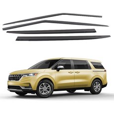 ZZDSNJ 테이프온 윈도우 바이저 레인 가드 4피스 2022+ 기아 카니발 쉴드 쉐이드 스모크 147605