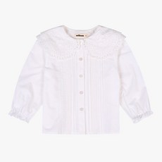 [밀리밤] 꽃 카라 핀턱 블라우스 MLBL2522G_GSA