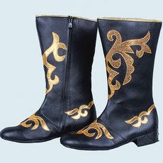 남성용 민족 무용화 신장 스타일 전통 댄스화 여름용 가죽 부츠 통기성 좋은 라인댄스 연습 및 공연용 편안한 착용감