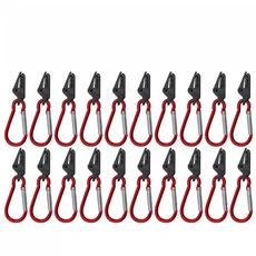 얀트빈 방수 클립 20세트 야외 텐트 방풍 고정 카라비너 클램프, 02 20pcs Red