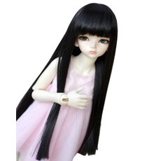 ABUNDANTDOODS 14 16 180 (14 인형 가발 컬 롱 컬러 믹스 인형 가발 머리 내열 ℃