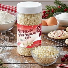 무설탕 페퍼민트 화이트 초콜릿 베이킹 칩 255g, 1