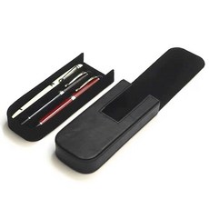 펜파우치 갈렌레더 가죽 소도구 공구 만년필케이스 필통 세트 휴대용 지퍼 펜슬케이스 파우치, H. 검은 색 3 팩