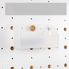 우드 타공판 악세사리 목재 원목 봉 후크 부품 꽂이 18mm 총알 6개 1칸, 1개, 반투명 수납함 1개 목재 막대 포함