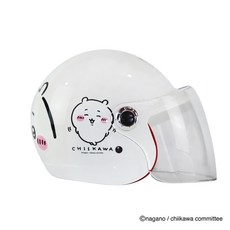 L2來來 KK Chiikawa 吉伊卡哇 兒童安全帽 正版授權 大童 3/4半罩 CNS認證, 1個, 白色