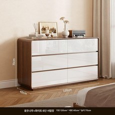 원목서랍장 거실 우드 드레스룸 4단 서랍장 원목 침실, 완제품, 심플 컨트롤 피아노 페인티드 6단