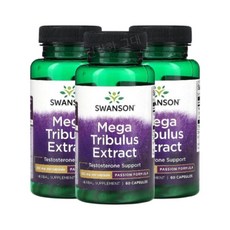 스완슨 트리뷸러스 남가새추출물 250mg 60캡슐 3개 트리블러스 Tribulus, 60캡슐 3병, 60정