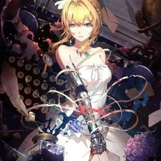 스터드드 바이올렛 에버가든 애니메이션 레트로 페인팅 프린트 거실용 벽장식 그림, 17. E23