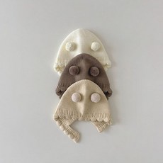 미소 둥실폼니트모자 아기모자 방울보넷 베베모자 베베룩