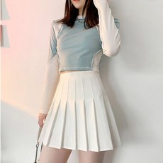 골프복 여성 밴딩 스판 속바지 플 스커트 치마 jae+4358sN