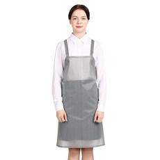 웰프런 우레탄 방수앞치마 스트라이프 중, 반투명 블랙, 1개