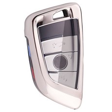 더조은셀러 BMW 3 5 7 X 시리즈 키케이스 키홀더 TPU 풀커버 클리어뷰 CV 01 02 03, BMW CV-02 - 실버