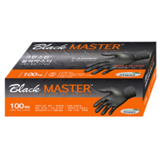 크린스킨 블랙마스터 니트릴장갑 M 100매, 블랙, 1세트