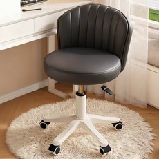 SeekFun 높이조절 화장대 의자 회전 바퀴형 등받이 의자 침실 화장대 전용, 1개, black/블랙