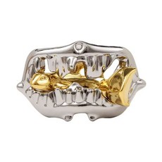 지혜의고리 감옥 퍼즐 고리 도금 게임 브레인 골든 자물쇠 퀘스트 두뇌, 1개, 호수 파랑 마법 입구 탈출 중난이도, 1피스