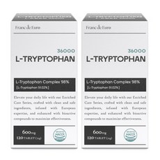 프랑드유로 L 트립토판 36000 [순도 99.4%] 세로토닌, 2박스, 120정