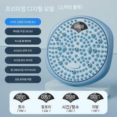 스트레칭 지압 트위스터 발마사지 회전운동 허리 운동기구, 블루 스마트 모델 - 허리 비틀기 지압판  스마트 계산