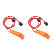 야외 카약 스쿠버 다이빙 구조 비상 안전 호루라기 스포츠 생존 캠핑 보트 1-5 개, 09 Red rope 2PCS, 1개, 단일
