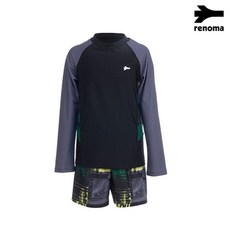 [AK플라자] [레노마수영복] 남아동 래쉬가드 세트 수영복 BS2C962_BK