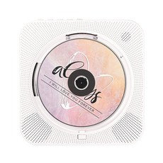벽걸이 CD플레이어 블루투스 탁상용 스피커 씨디플레이어, 화이트 플러그인, 기본 모델명/품번
