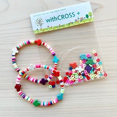 [DIY 비즈공예] 폴리머 십자가 팔찌, 1개, 단품