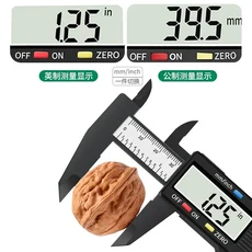 0150mm 디지털 캘리퍼스 도구 학생 버니어 눈금자 측정 분석 장비 검정색, 1세트