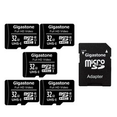 Gigastone sd 32GB SD 90MBS Full HD UHS-I U1 C10 microSDHC 마이크로 카드 5개 세트 어댑터