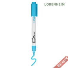 로렌하임 모나미 데코마카 460 2mm 스카이블루 수성마카 하늘색 6개입 모나미마카