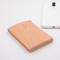 希諾奇 台灣檜木 磁吸名片盒 木製卡夾, 1個, 素面基本款