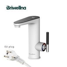 Briwellna 전기 온수기 220V 주방 수도꼭지 Tankless 간헐천 히터 난방 순간 Robinet, 유럽 연합, white
