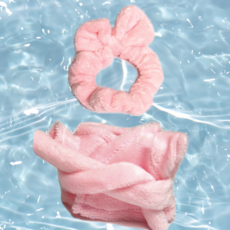 인형옷 목욕가운 세안밴드 세트 샤워가운 솜깅이 10cm 모루인형 꾸미기, 분홍, 1개