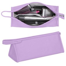 스냅케이스 고데기 드라이기 휴대용 가죽 파우치 케이스, 퍼플