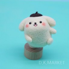 무속성 솜인형만들기 DIY 산리오캐릭터 귀여운 솜인형키트, Pudding Dog는 도구 열쇠 고리를 제공합니다., 1개