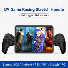 D9 모바일 게임 컨트롤러 안드로이드 용 텔레스코픽 게임 패드 전화 게임 패드 IOS PS3 PS4 스위치 ios 터, 01 검정색