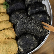 유쎌쇼핑몰 흑임자인절미 1kg 흑임자가루 냉동떡 냉동인절미