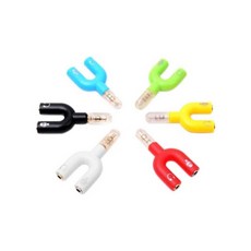 4극 Y 오디오 젠더 블루 1P 이어폰잭 이어폰분배기