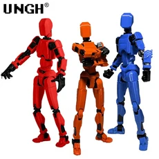 UNGH 다중 관절 액션 피규어 드래곤 3D 인쇄 조립 이동식 13 바디 이동식 로봇 장난감 어른를위한 선물, 09 3color