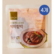 풀무원 한우와 한돈으로 만든 데미함박, 4개, 155g
