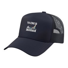 erg는 비인간적입니다 - 조정 가능한 운동 기계 모자 트럭 조정 뒷면이 운전사 있는 메쉬, Navy Blue, One Size