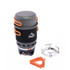 Widesea 캠핑 요리 시스템 열교환 기 야외 가스 스토브 버너 관광 커피 포트 컵 조리기구, 01 pot set, 1개