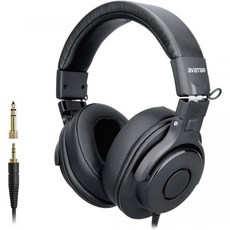 DMH10 오버이어 스튜디오 모니터 헤드폰 드러머용 전기 드럼 유선 스테레오 헤드폰 몰입형 딥 베이스 소음 차단 기능 3.5mm 잭 14인치 어댑터 3m 길이 케이블 포함