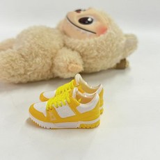 LABUBU 천 신발 인형 17 cm교체용 누드 모델 액세서리 펜던트 보호 쉘 아기 옷 스티커 블라인드 박스, T옐로우 라비통 운동화