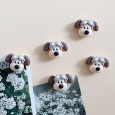 댕댕이 5P 6P set 냉장고 현관문 인테리어 사무실 자석 작지만 강력한 귀여운 마그넷, 5.댕댕이얼굴 5pcs 세트 자석